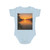 Golden Hour Over Lake - Short Sleeve Baby Bodysuit