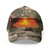 Golden Hour Over Lake - Closed-Back Structured Cap (Embroidery)