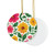 Whimsical Garden Escape - Decorative Ceramic Ornaments, Double-Sided (1pc, 3pcs, 5pcs, 10pcs)