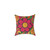 Groovy Flower Power - Square Poly Canvas Pillow
