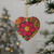 Groovy Flower Power - Decorative Ceramic Ornaments, Double-Sided (1pc, 3pcs, 5pcs, 10pcs)