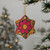 Groovy Flower Power - Decorative Ceramic Ornaments, Double-Sided (1pc, 3pcs, 5pcs, 10pcs)