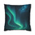 Galactic Aurora Waves - Square Poly Canvas Pillowcase