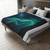 Galactic Aurora Waves - Velveteen Microfiber Blanket (Two-sided print)