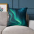 Galactic Aurora Waves - Square Poly Canvas Pillow