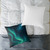 Galactic Aurora Waves - Square Poly Canvas Pillow