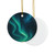 Galactic Aurora Waves - Decorative Ceramic Ornaments, Double-Sided (1pc, 3pcs, 5pcs, 10pcs)