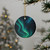Galactic Aurora Waves - Decorative Ceramic Ornaments, Double-Sided (1pc, 3pcs, 5pcs, 10pcs)