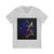 Cosmic Triangle Flow - Unisex Jersey Short Sleeve V-Neck Tee