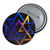 Cosmic Triangle Flow - Custom Pin Buttons