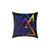 Cosmic Triangle Flow - Square Poly Canvas Pillow