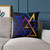 Cosmic Triangle Flow - Square Poly Canvas Pillow