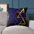 Cosmic Triangle Flow - Square Poly Canvas Pillow