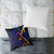 Cosmic Triangle Flow - Square Poly Canvas Pillow