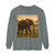 Majestic Elephant Grace - Unisex Garment-dyed Long Sleeve T-Shirt