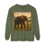 Majestic Elephant Grace - Unisex Garment-dyed Long Sleeve T-Shirt