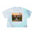 Barcelona Mosaic Dreams - Women's Tie-Dye Crop Tee
