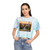 Barcelona Mosaic Dreams - Women's Tie-Dye Crop Tee
