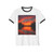 Sunset Over Tranquil Lake - Unisex Cotton Ringer T-Shirt