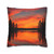 Sunset Over Tranquil Lake - Square Poly Canvas Pillowcase
