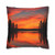 Sunset Over Tranquil Lake - Square Poly Canvas Pillowcase