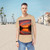 Sunset Over Tranquil Lake - Men's Jersey Curved Hem Tee