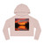 Sunset Over Tranquil Lake - Women’s Cropped Hooded Sweatshirt