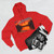 Sunset Over Tranquil Lake - Three-Panel Fleece Hoodie