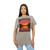Sunset Over Tranquil Lake - Acid Washed Round Neck Tee