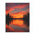 Sunset Over Tranquil Lake - Velveteen Microfiber Blanket (Two-sided print)