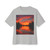 Sunset Over Tranquil Lake - Unisex Oversized Boxy Tee