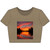 Sunset Over Tranquil Lake - Women’s Poly-Cotton Crop Tee