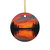 Sunset Over Tranquil Lake - Decorative Ceramic Ornaments, Double-Sided (1pc, 3pcs, 5pcs, 10pcs)