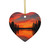Sunset Over Tranquil Lake - Decorative Ceramic Ornaments, Double-Sided (1pc, 3pcs, 5pcs, 10pcs)