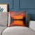 Sunset Over Tranquil Lake - Square Poly Canvas Pillow