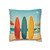 Retro Beach Vibes - Square Poly Canvas Pillowcase