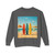 Retro Beach Vibes - Unisex Lightweight Crewneck Sweatshirt