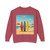 Retro Beach Vibes - Unisex Lightweight Crewneck Sweatshirt