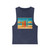 Retro Beach Vibes - Unisex Stonewash Tank Top