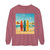 Retro Beach Vibes - Unisex Garment-dyed Long Sleeve T-Shirt