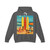 Retro Beach Vibes - Unisex Lightweight Hooded Sweatshirt