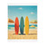 Retro Beach Vibes - Velveteen Microfiber Blanket (Two-sided print)