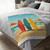 Retro Beach Vibes - Velveteen Microfiber Blanket (Two-sided print)