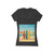 Retro Beach Vibes - Women's Jersey Short Sleeve Deep V-Neck Tee