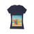 Retro Beach Vibes - Women's Jersey Short Sleeve Deep V-Neck Tee