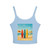 Retro Beach Vibes - Women's Spaghetti Strap Tank Top