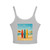 Retro Beach Vibes - Women's Spaghetti Strap Tank Top