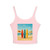 Retro Beach Vibes - Women's Spaghetti Strap Tank Top