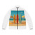 Retro Beach Vibes - Men's Puffer Jacket (AOP)