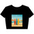 Retro Beach Vibes - Women’s Poly-Cotton Crop Tee